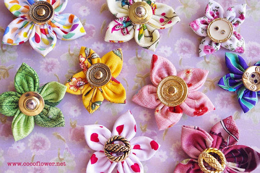 "Getting crafty with fabric flowers! 🌸 #DIYCrafts"