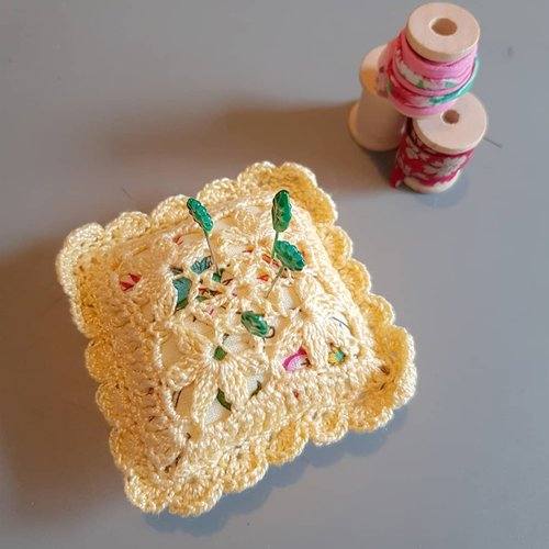 Charming Stitching Companion: French Country Doily Pincushion
