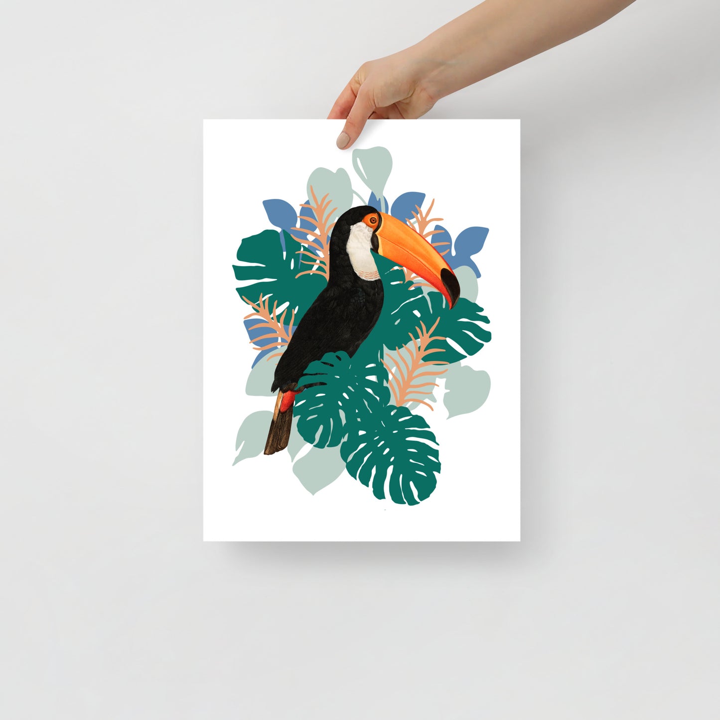 Toucan Tropical Monstera Poster