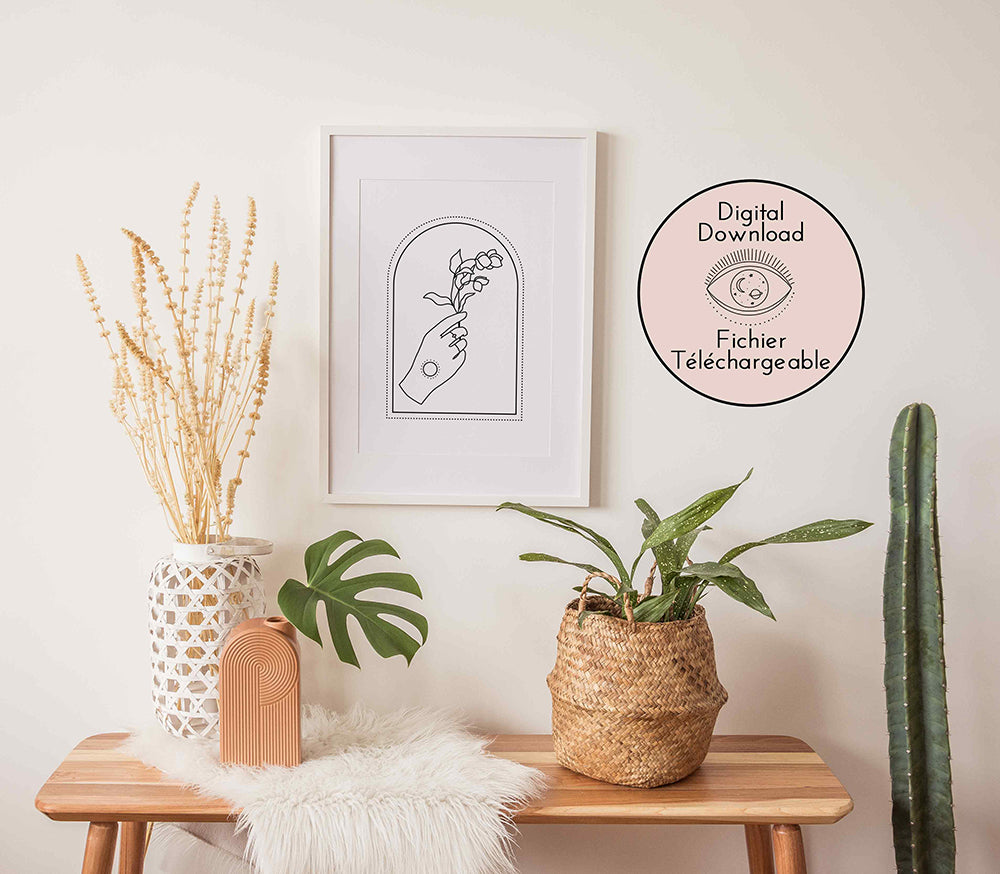 "Minimalist Line Art Print - Create a serene atmosphere in any room with our captivating line art print."