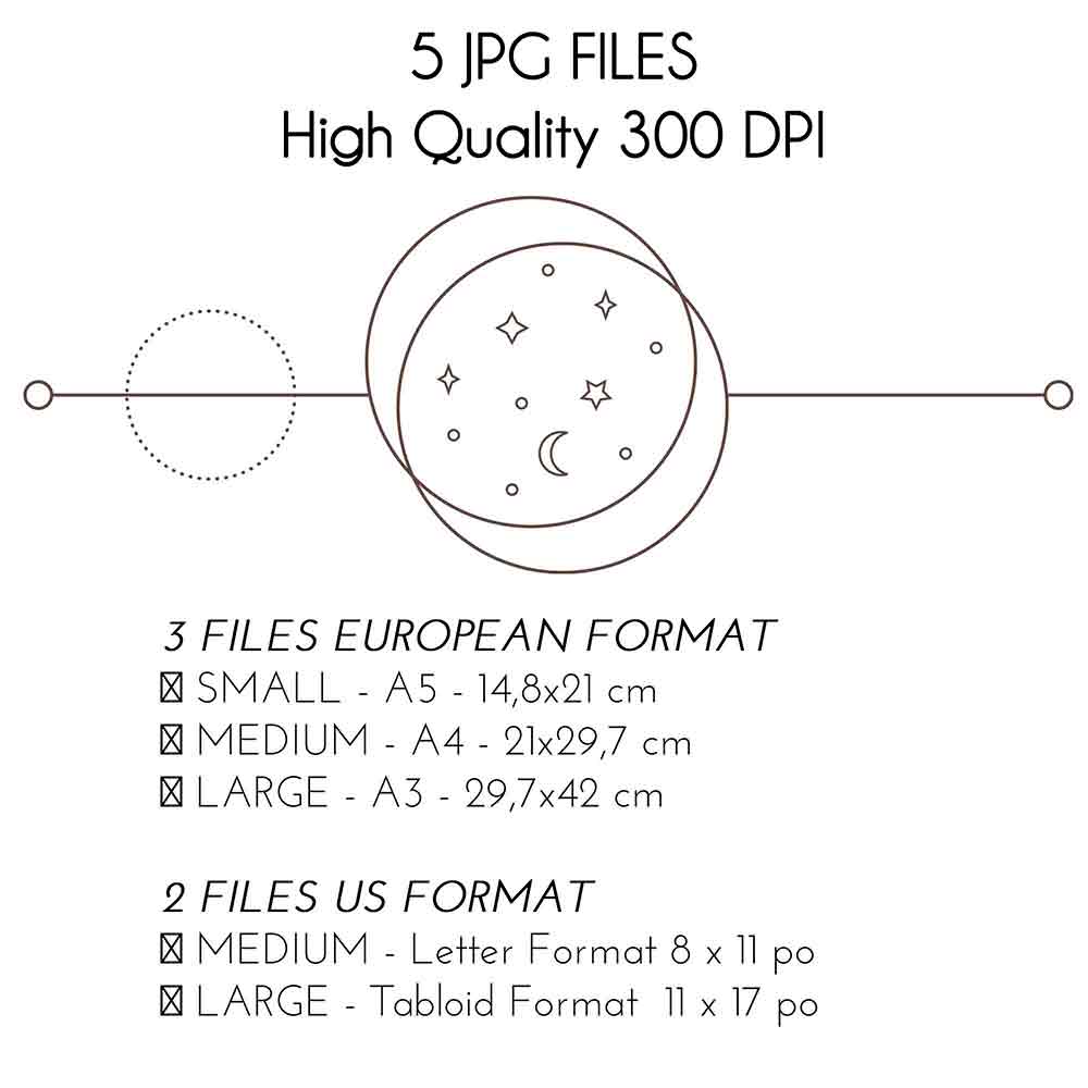 Digitalt print, der kan downloades - Tegning Line Art Håndblomst Sort Hvid Minimalistisk Boho