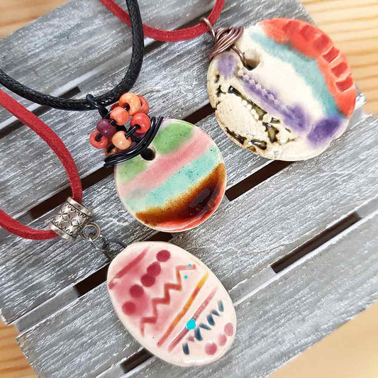 Cultural Kaleidoscope: Handcrafted Ceramic Ethnic Necklaces
