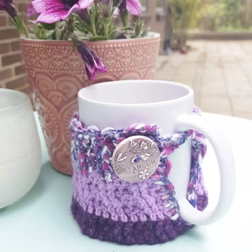 Mug Cozy - Handmade Crochet Cover - Coffee Tea decoration - Kitchen decor