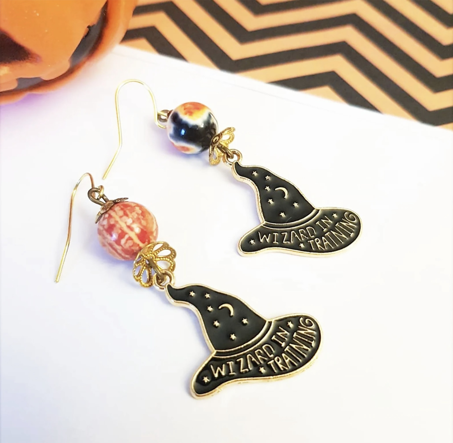 HALLOWEEN - Wizard in training - Witch Hat earrings