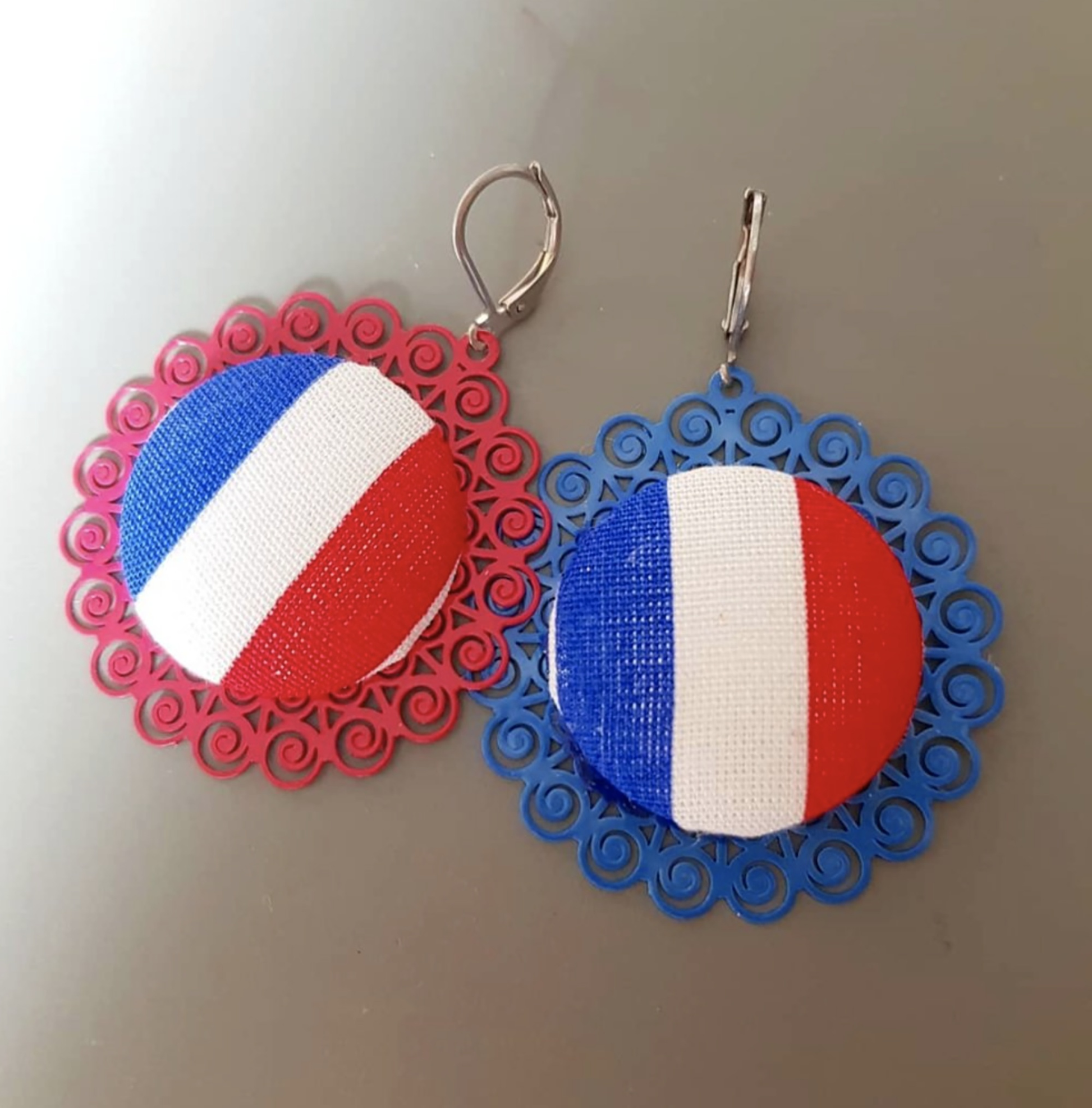 "Get Ready to Cheer: Festive French Flag Earrings for Olympic Season"
