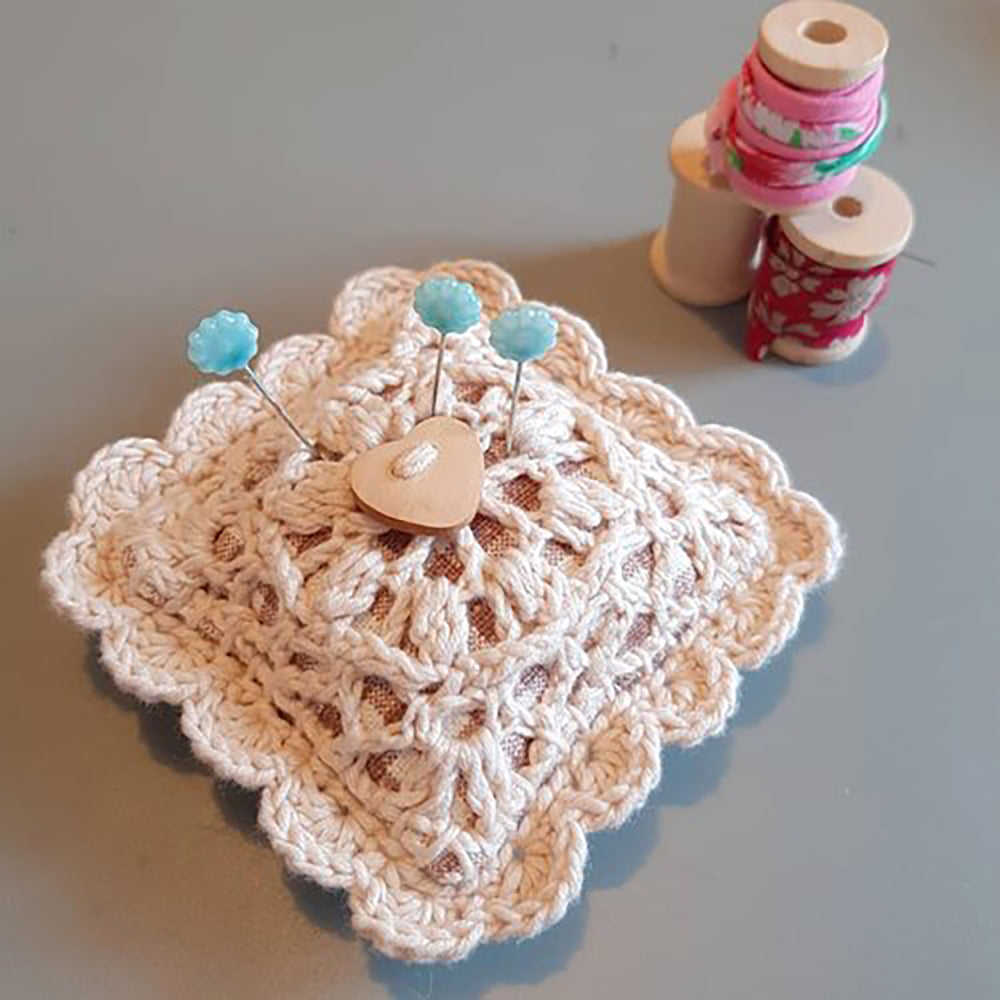 uaint Country Chic: Handmade Crocheted Pin Cushion
