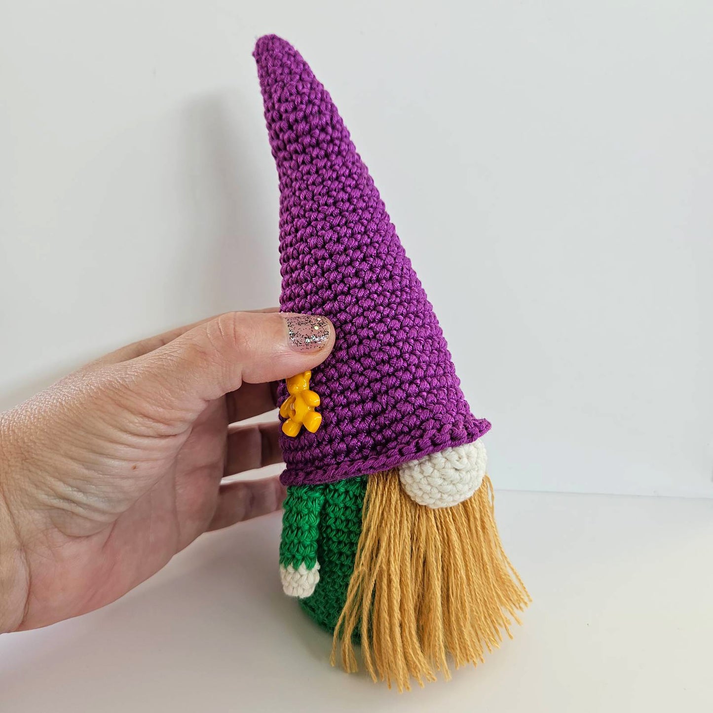 Handmade Crochet Nisse Gnome | Unique Scandinavian Tomte Ornament | Cozy Danish Holiday Decor