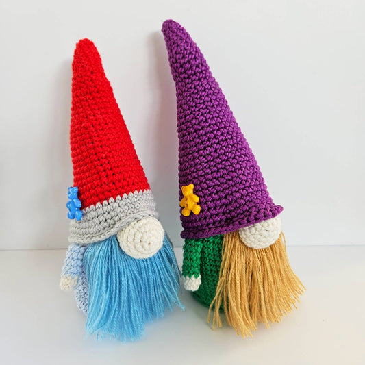 Handmade Crochet Nisse Gnome | Unique Scandinavian Tomte Ornament | Cozy Danish Holiday Decor