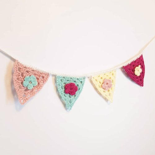 Flower crochet bunting nursery - C o c o F l o w e r