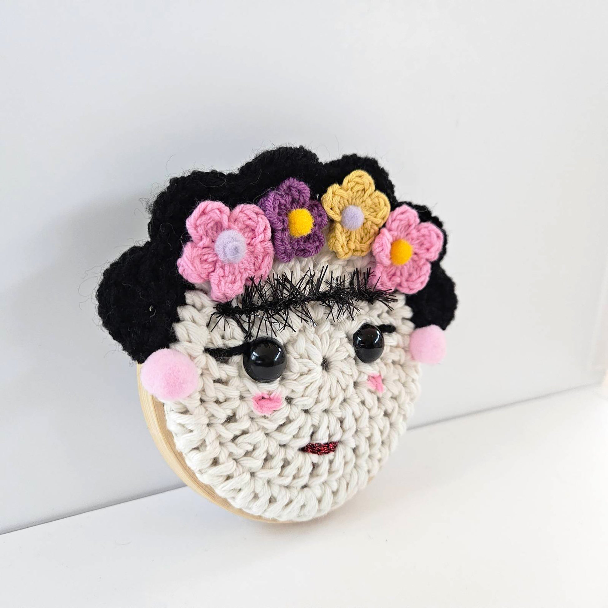 Frida Kahlo face crochet