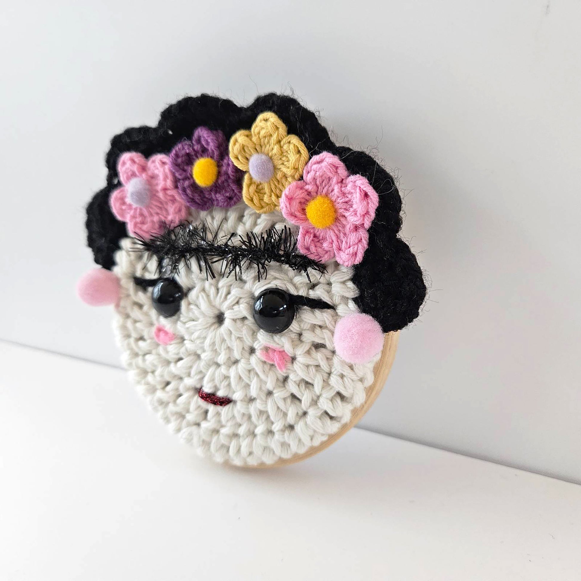 Frida Kahlo face crochet 