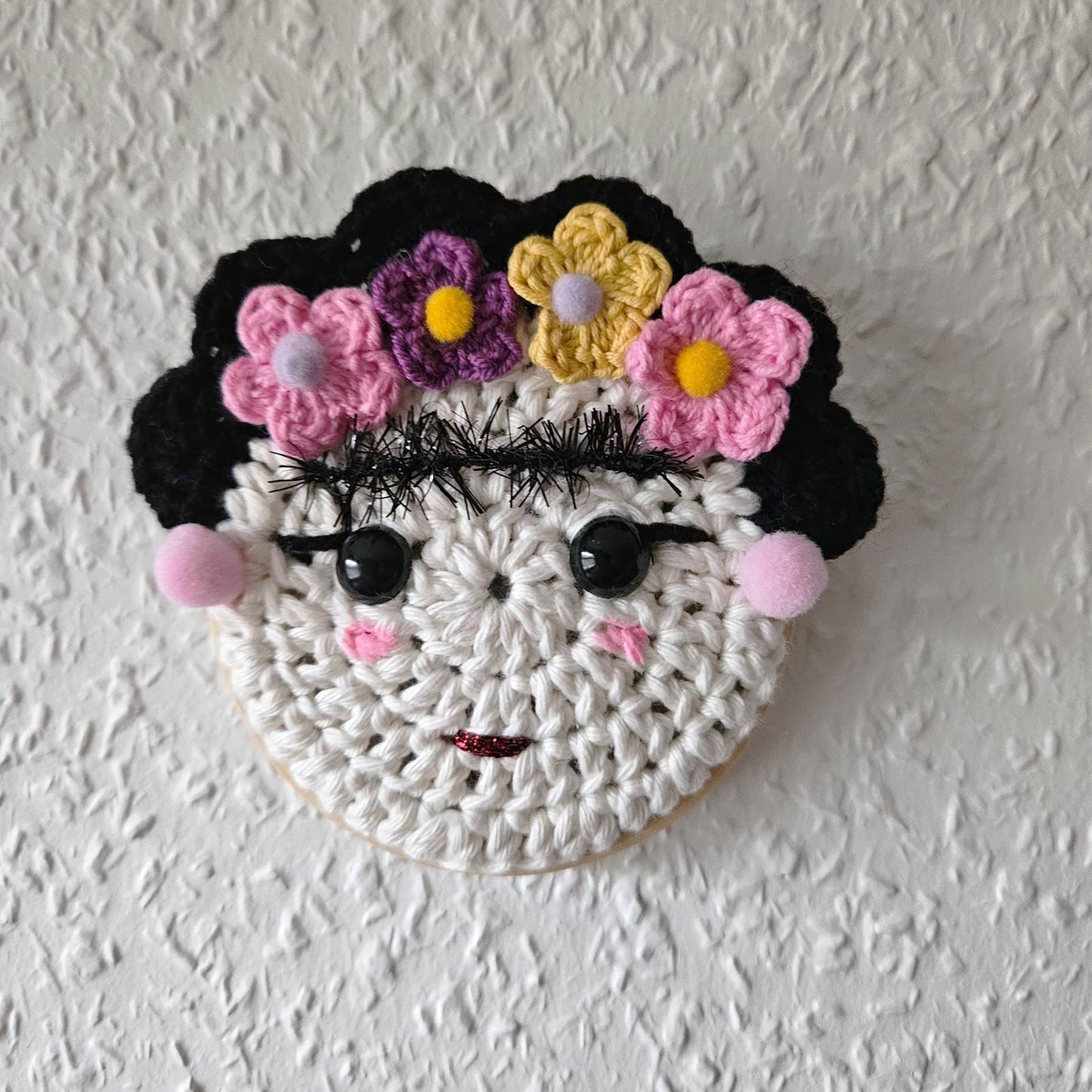 Frida Kahlo face crochet