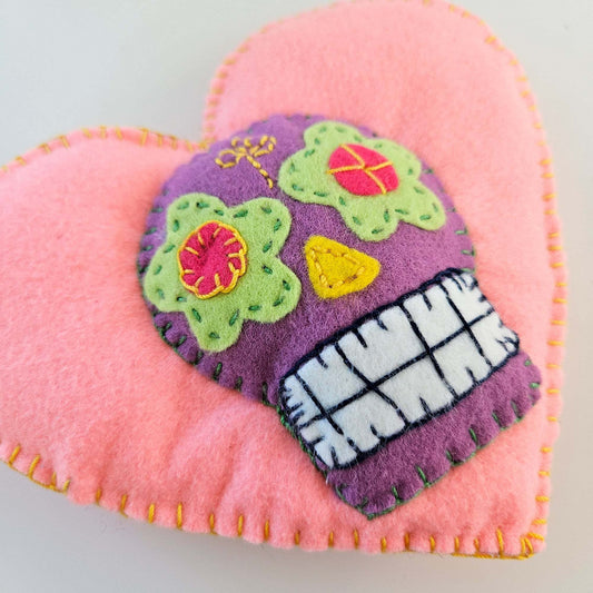 Handmade Sugar Skull Heart