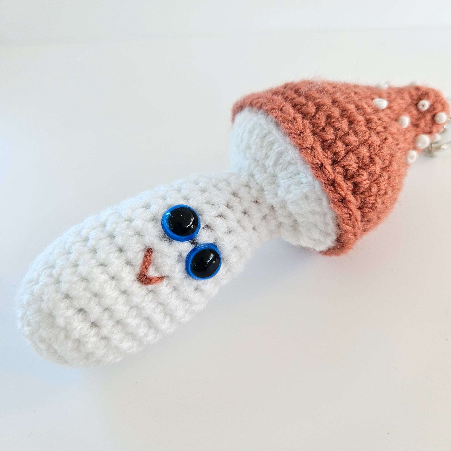 Mushroom Keychain Cute Crochet Cotton Kawaii, 3 colors Limited Edition