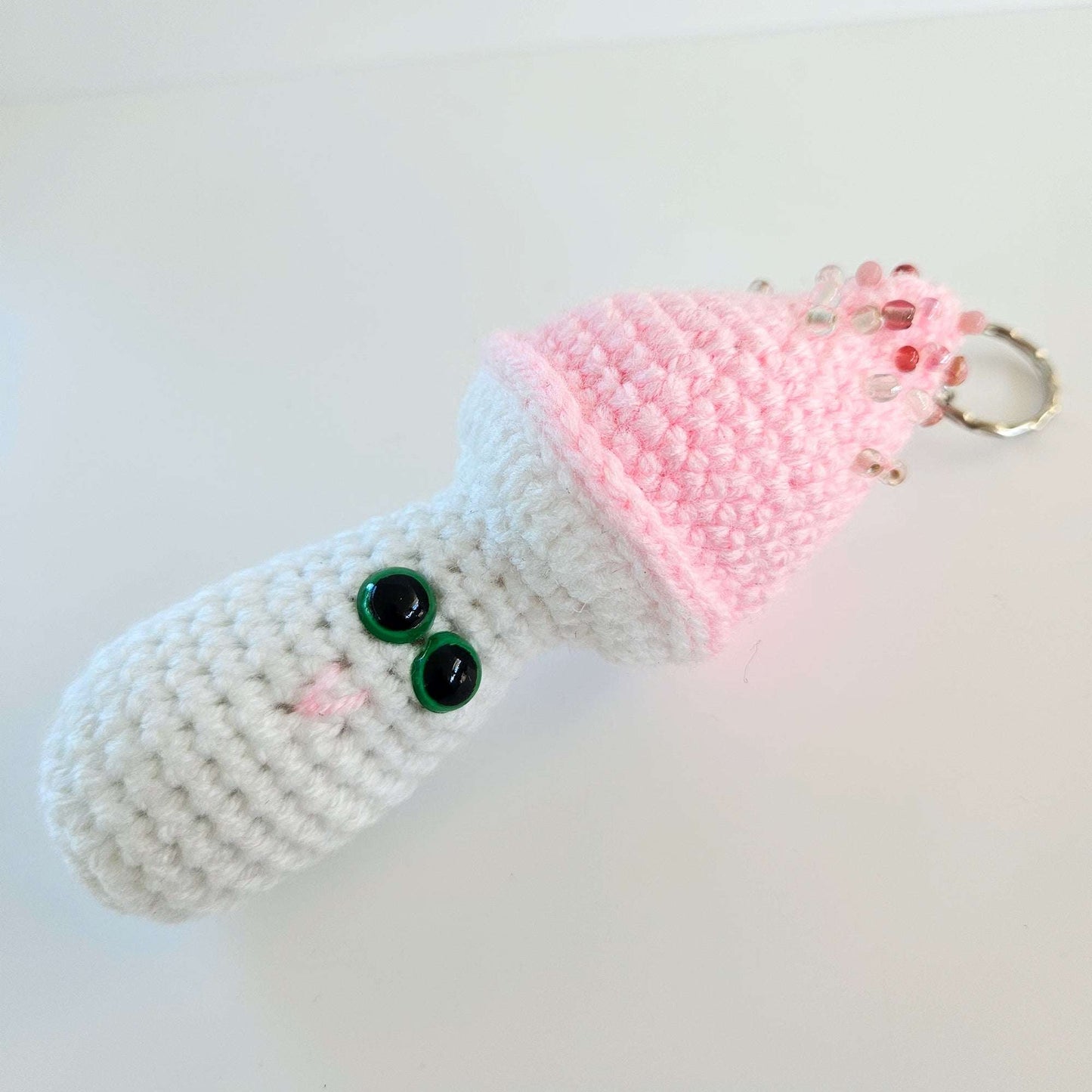 Mushroom Keychain Cute Crochet Cotton Kawaii, 3 colors Limited Edition