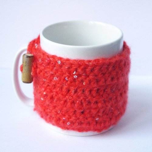 Cozy Mug - Handmade Crochet Cover - Coffee Tea decoration - Kitchen decor