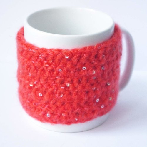 Cozy Mug - Handmade Crochet Cover - Coffee Tea decoration - Kitchen decor