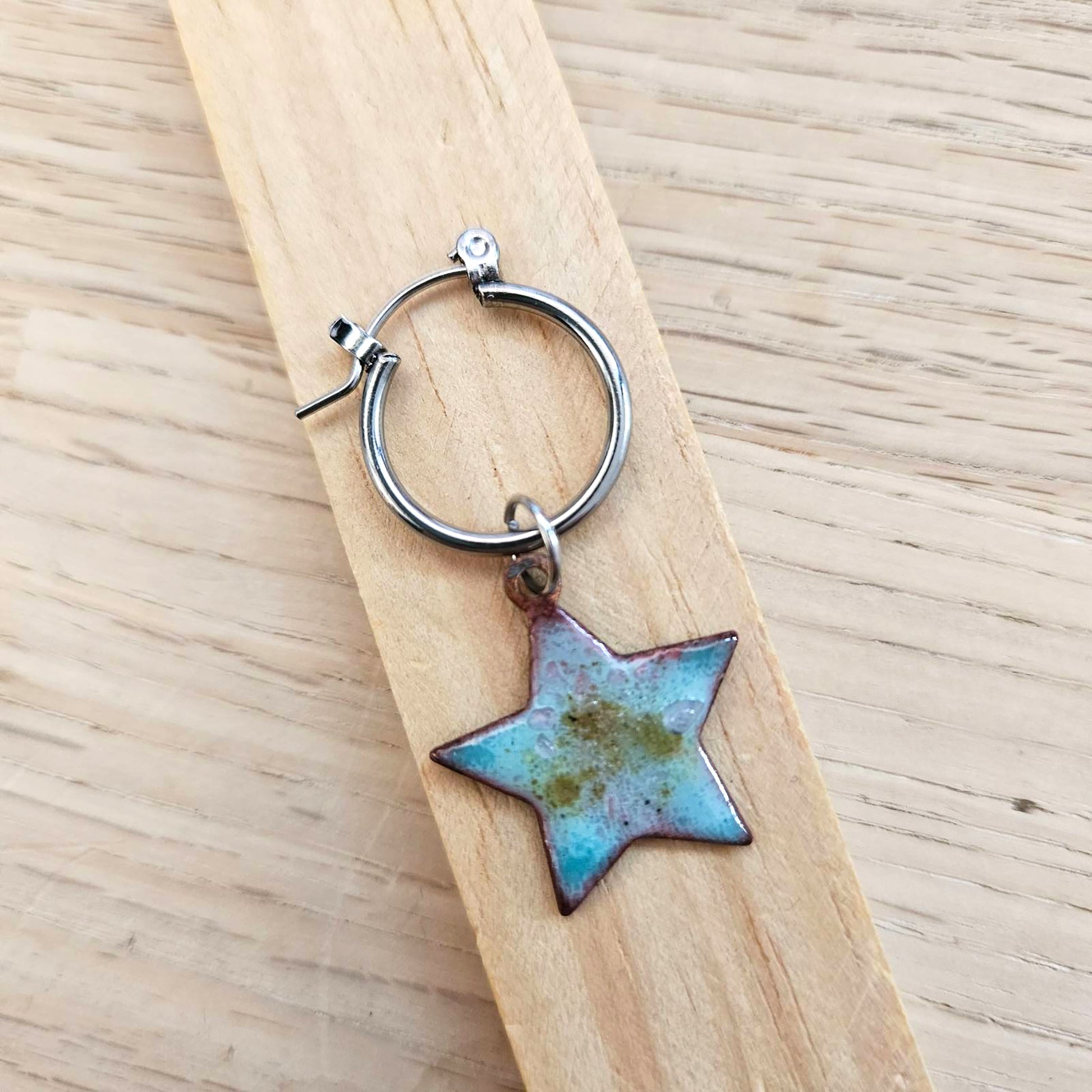 Turquoise Star Hoop earring - Single earring