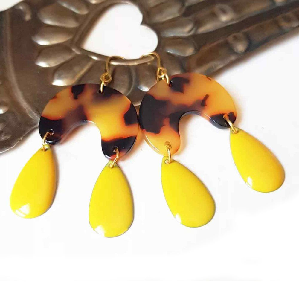 Arch Modern Earrings - Mustard - CocoFlower