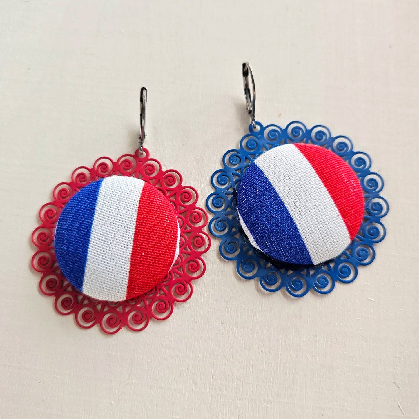 "Wear Your Colors Proudly: French Flag Earrings for Olympic Enthusiasts"