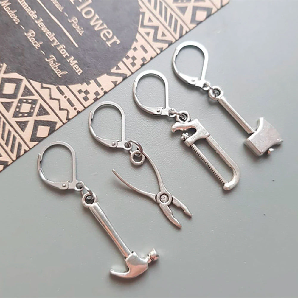 "Discover the Masculine Charm of Our Tool-inspired Earring- Handyman gift