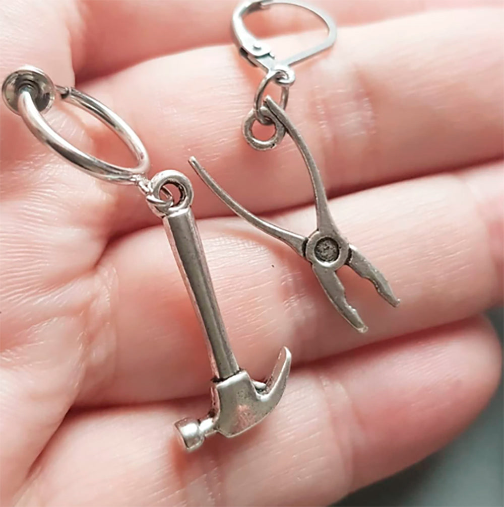 "Unique and Functional: Our Tool-themed Dangle Earring - Handyman gift"
