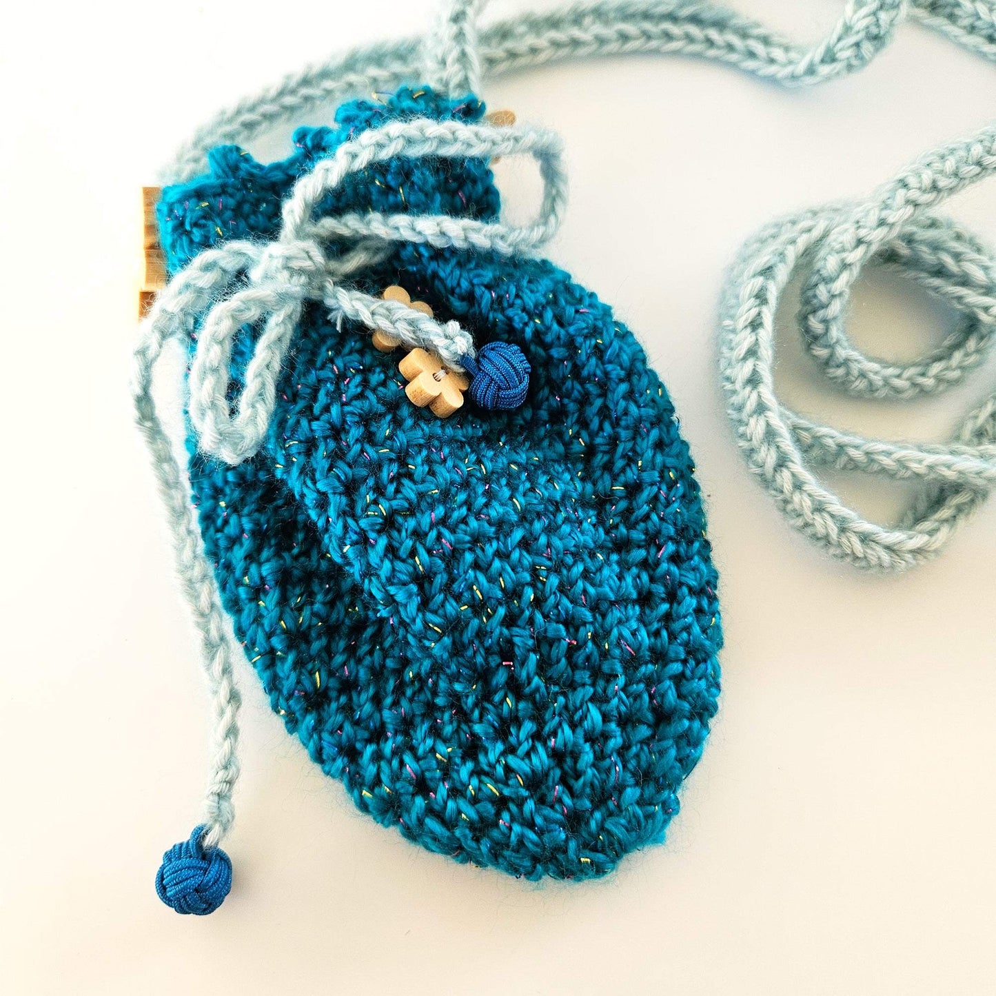 Small Blue Medieval pouch