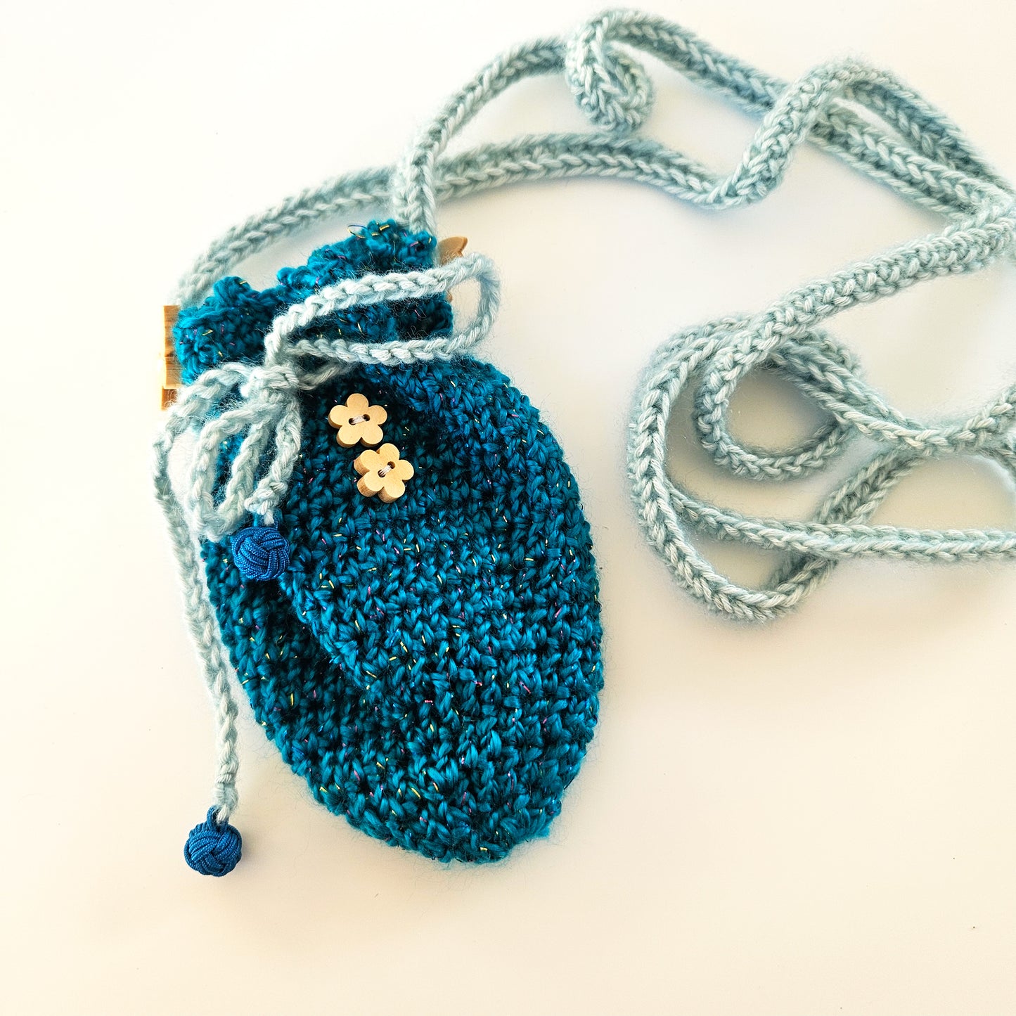 Small Blue Medieval pouch