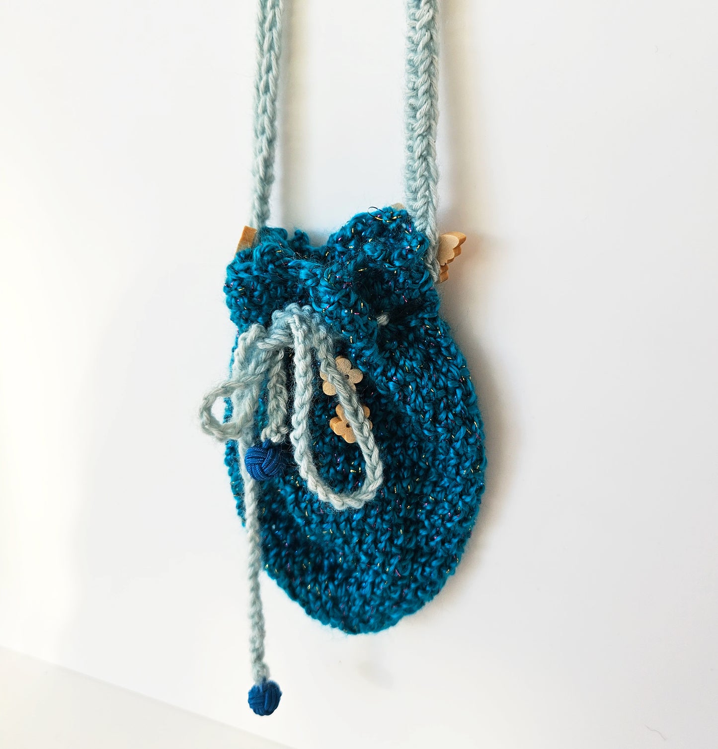 Small Blue Medieval pouch