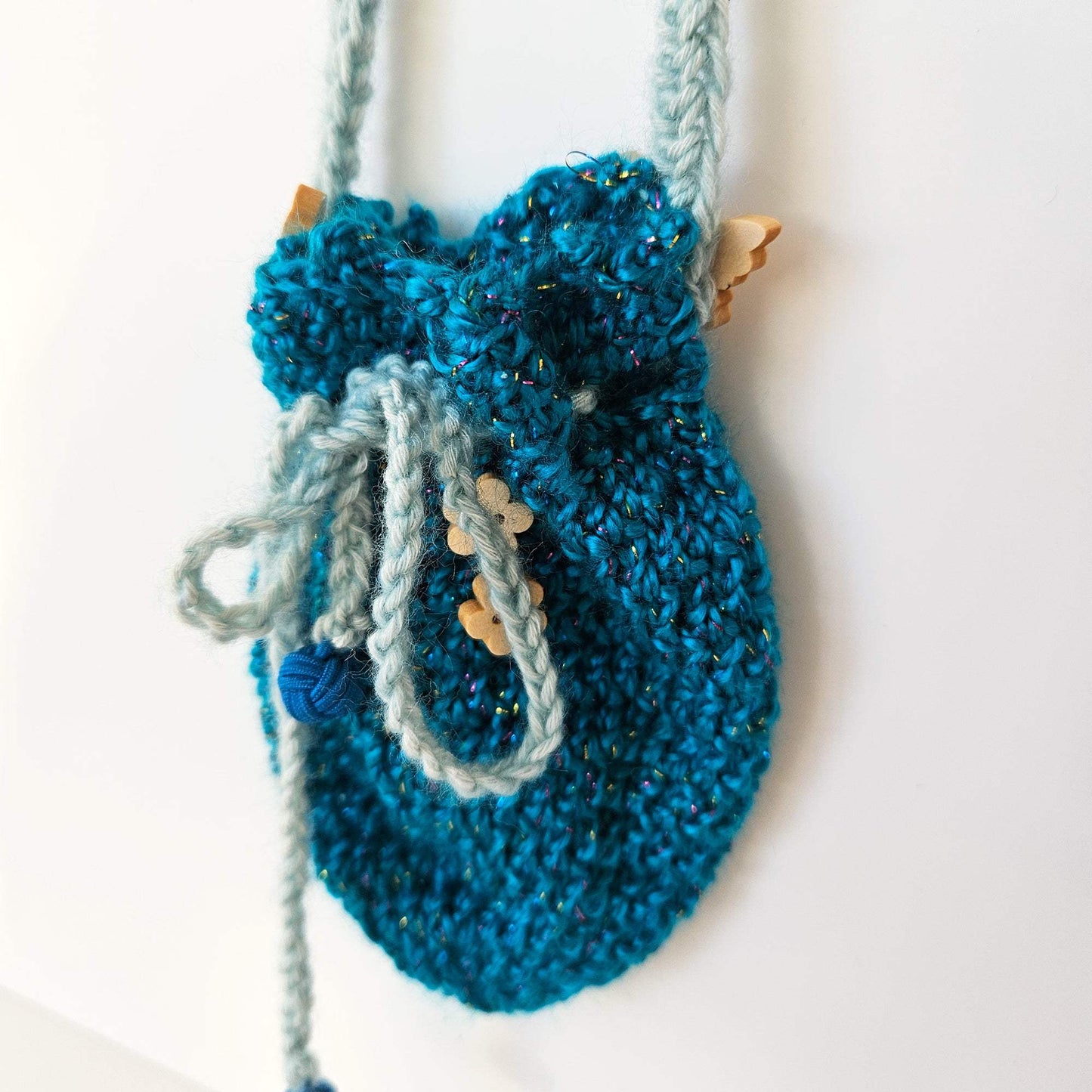 Small Blue Medieval pouch