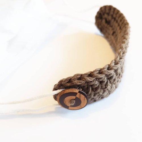 Crochet Mask Strap - Ears savers - Brown