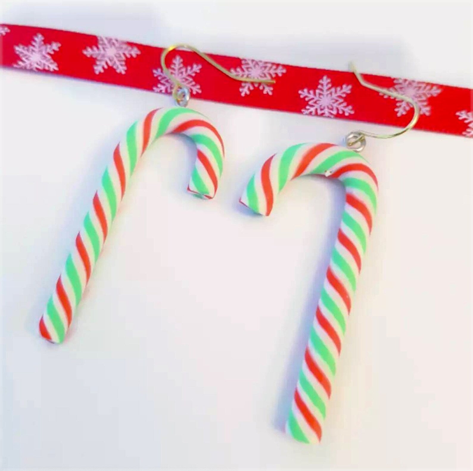 candy cane earrings