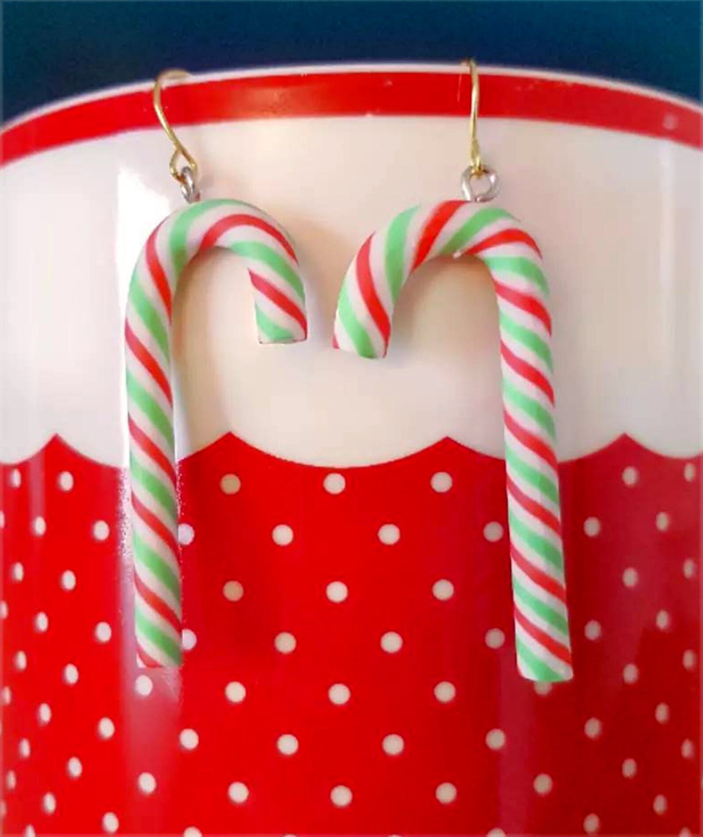 candy cane earrings