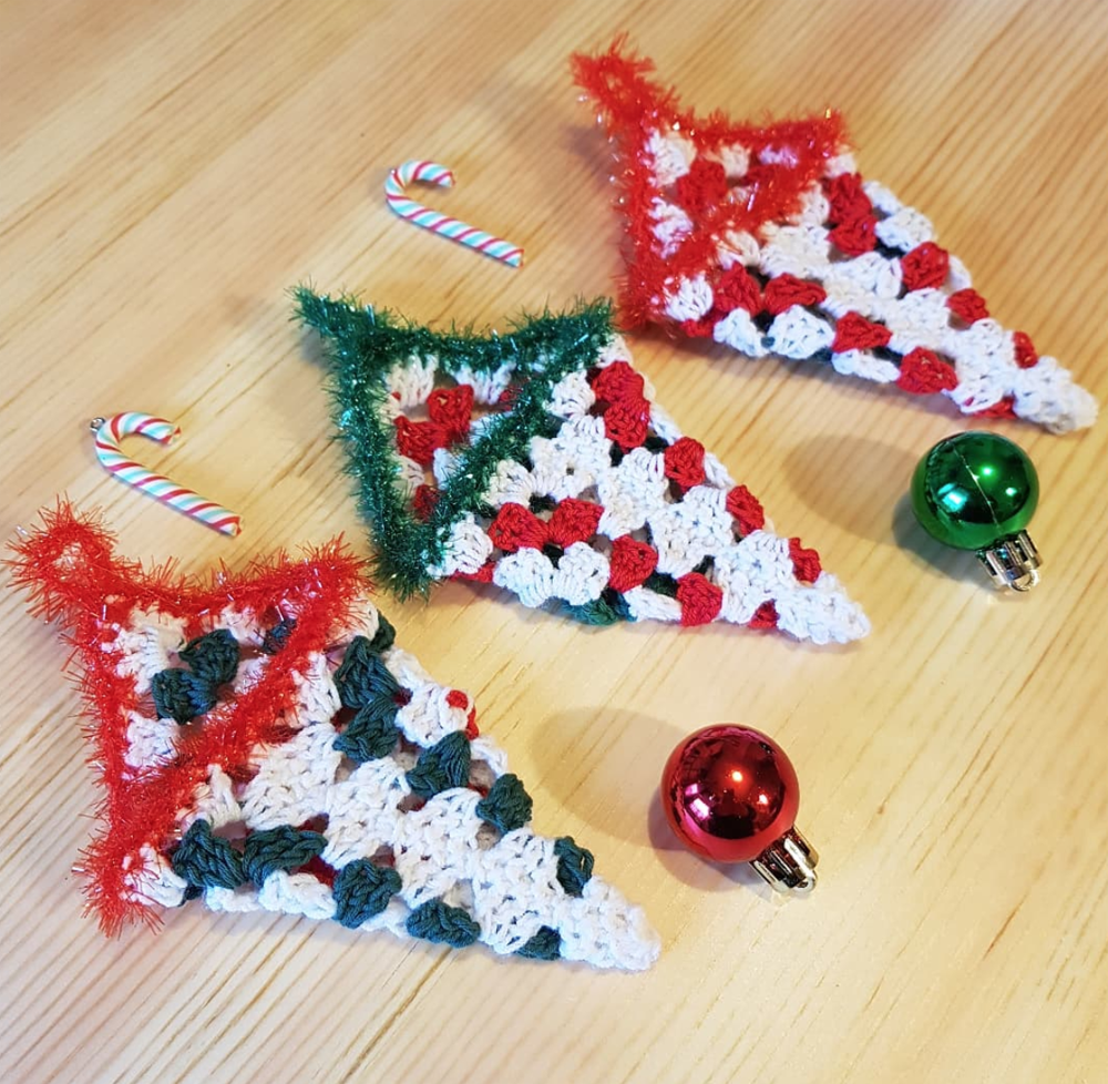 3 Small Christmas Cone pocket