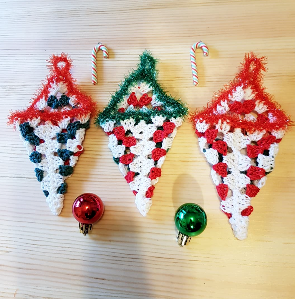 3 Small Christmas Cone pocket