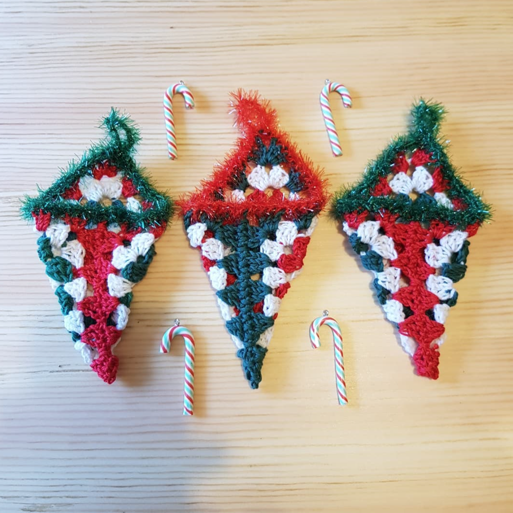 3 Small Christmas Cone pocket