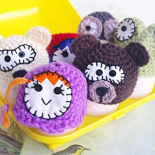Easter Cozy Egg Cover - Fun Home decor - Frog, bear, panda, little red hood, matrioshka