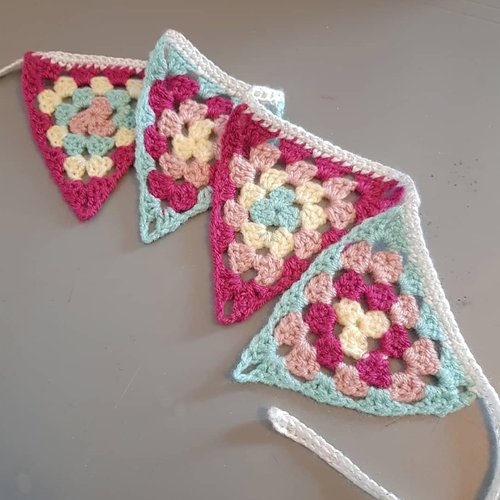Cozy Nursery Crochet Bunting Hanging