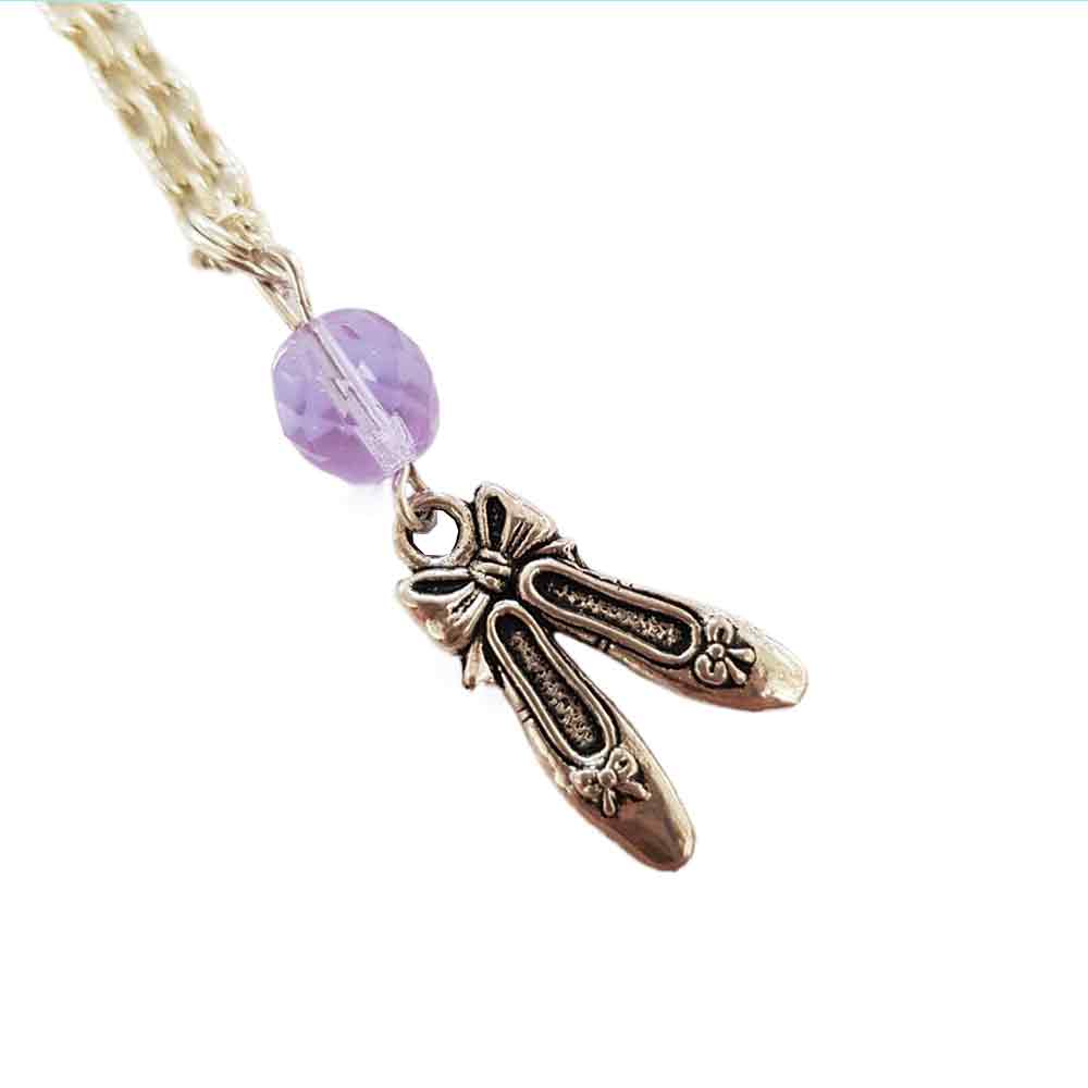 ballet shoes necklace - Danse Sleepers for Girl or Woman - Purple
