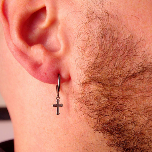 One single Clip-on earring cross