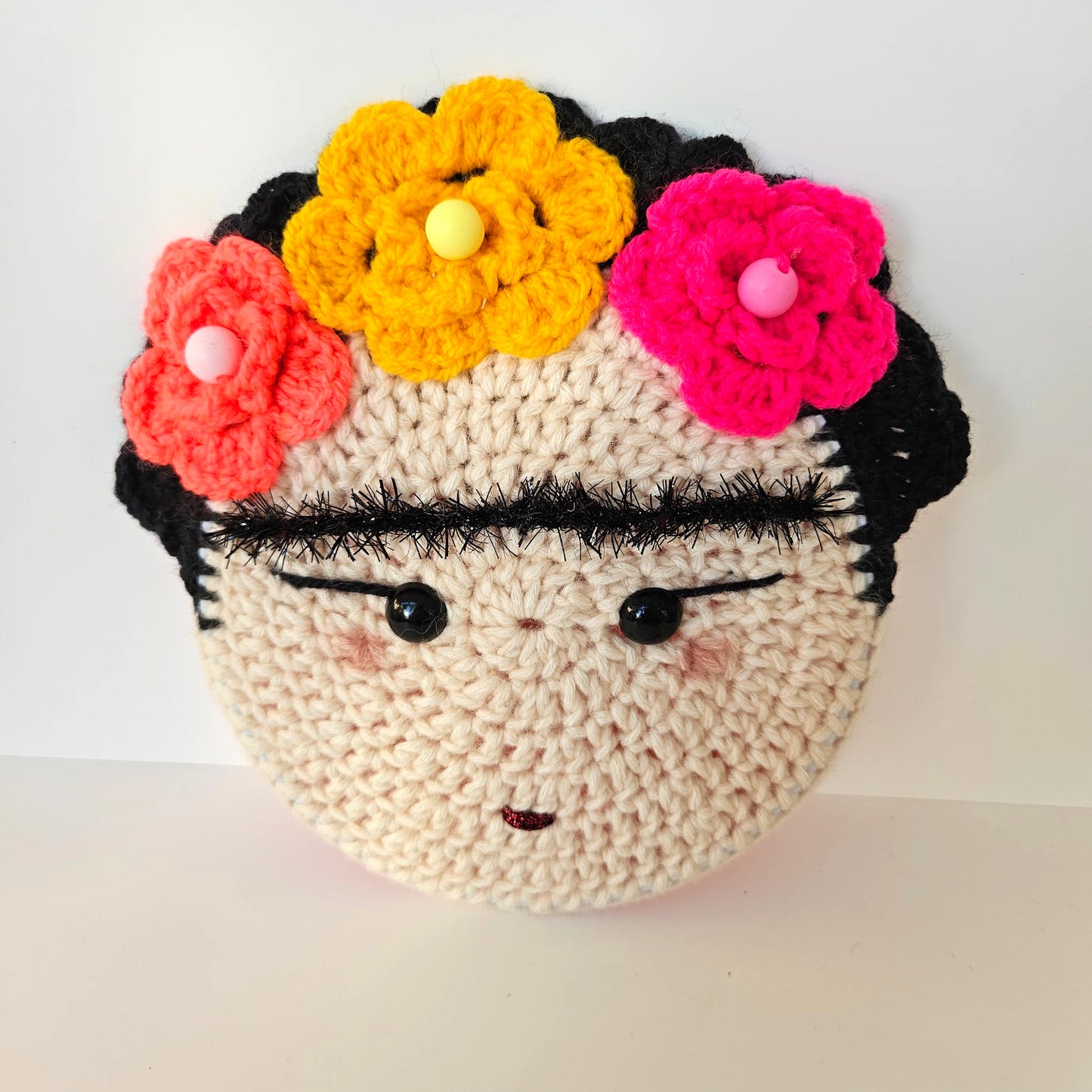 Frida Khalo - Unique Hanging Crochet Face