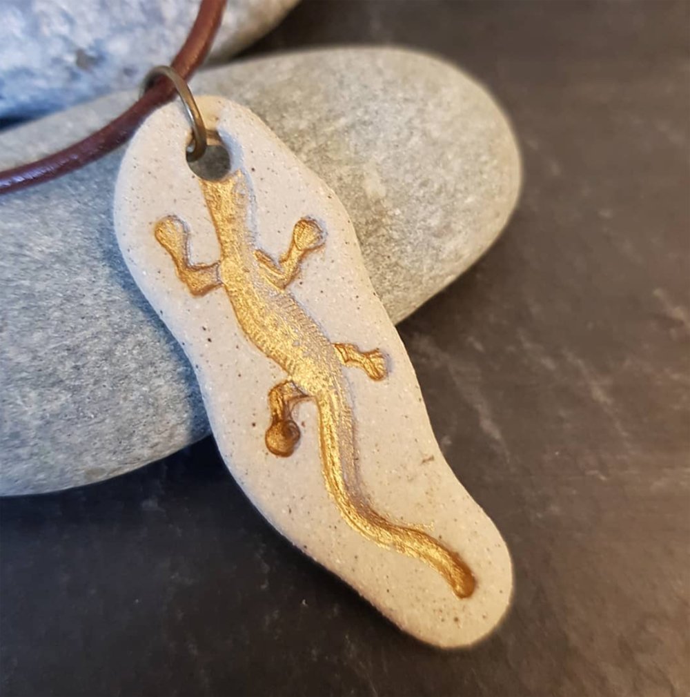 Nature necklace Salamander