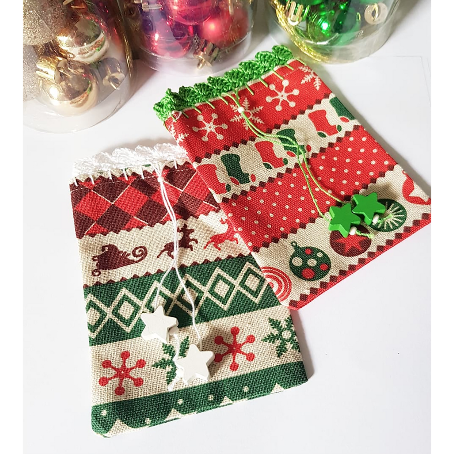 Zero Waste Christmas Eco Friendly Gift bag x2