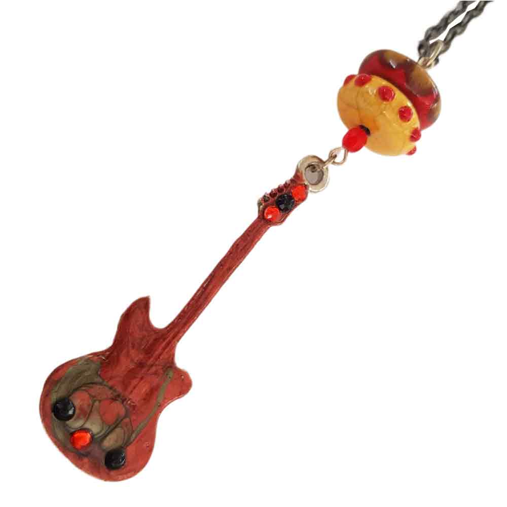 Electric guitar necklace red