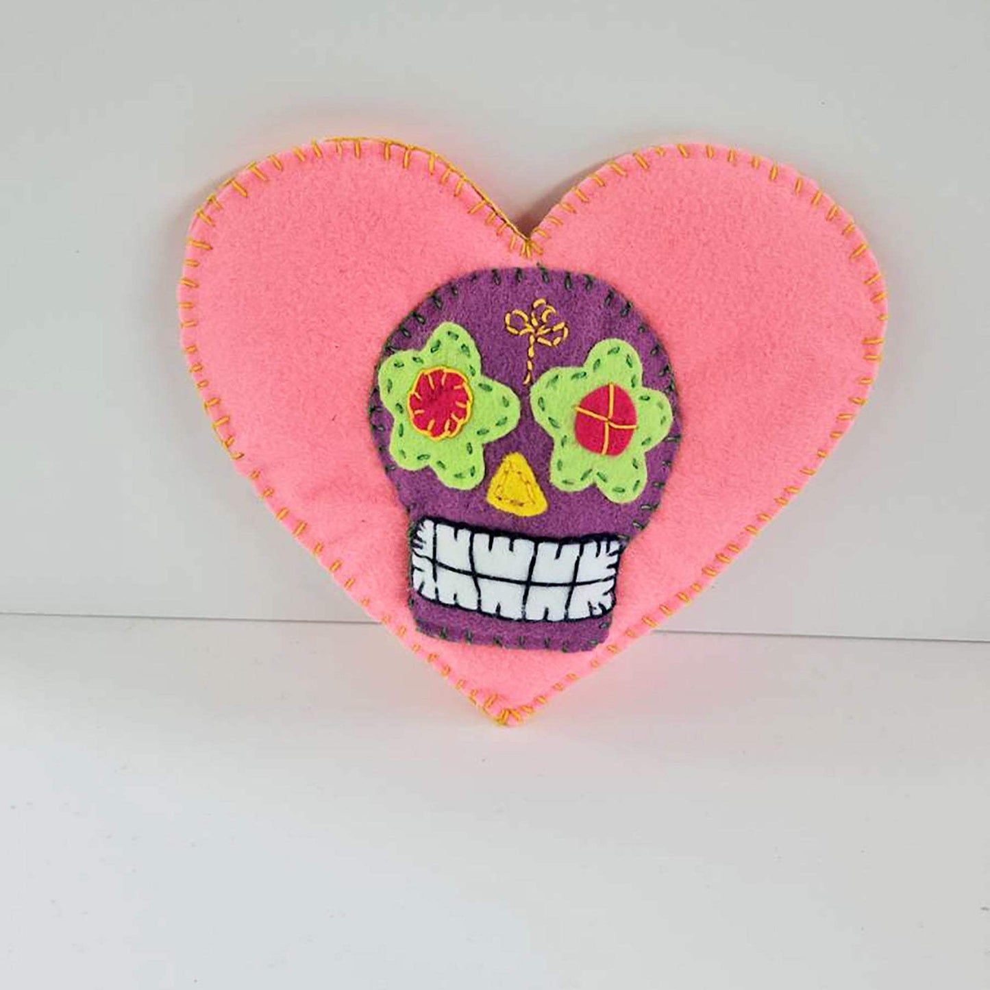 Handmade Sugar Skull Heart – Creepy Wall Décor (One of a Kind)