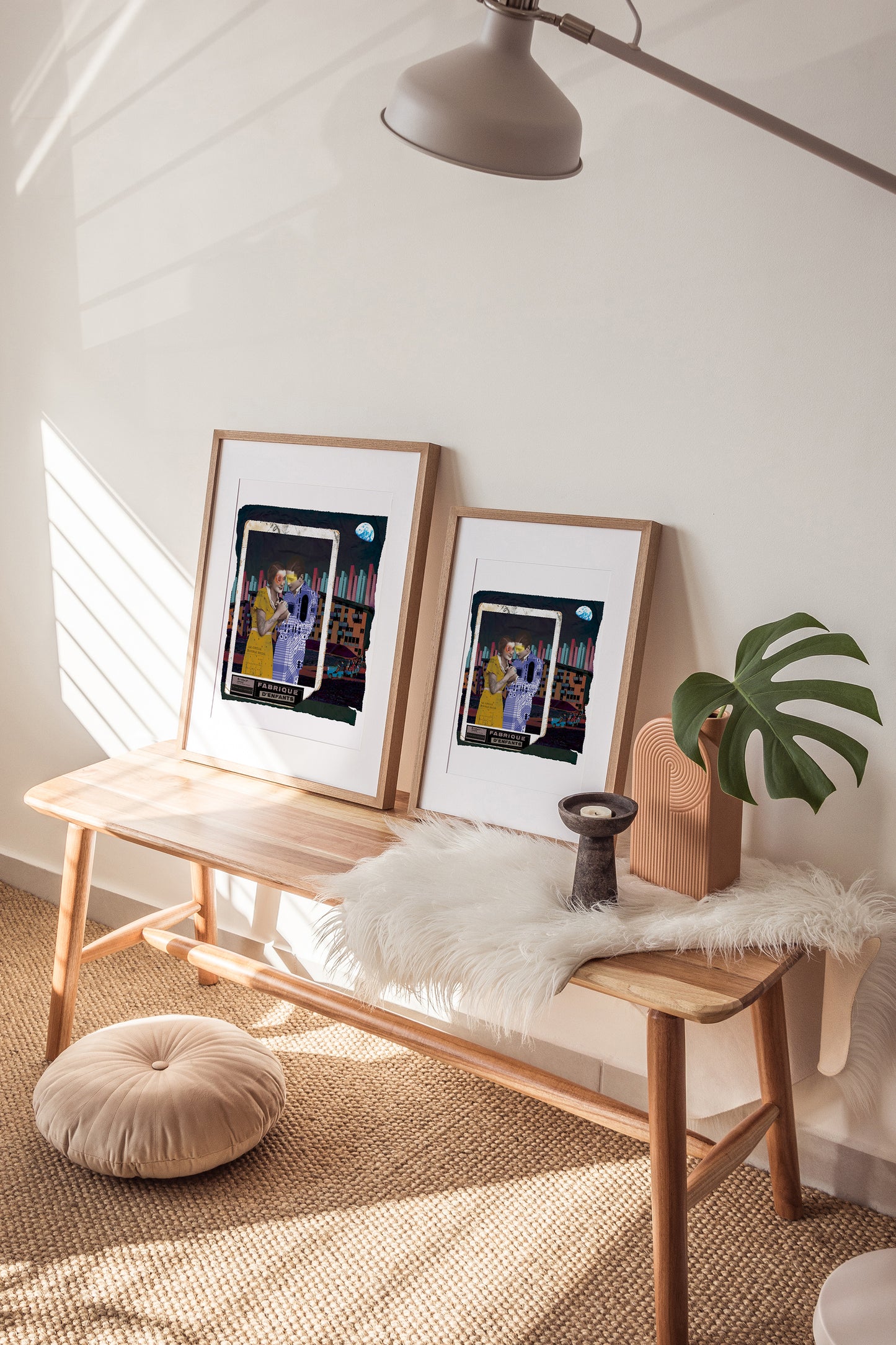"Elevate your space with the enchanting allure of our Love Artworks Retro-Futuristic Collage poster, a masterpiece that captures the essence of love in a unique and stylish way."