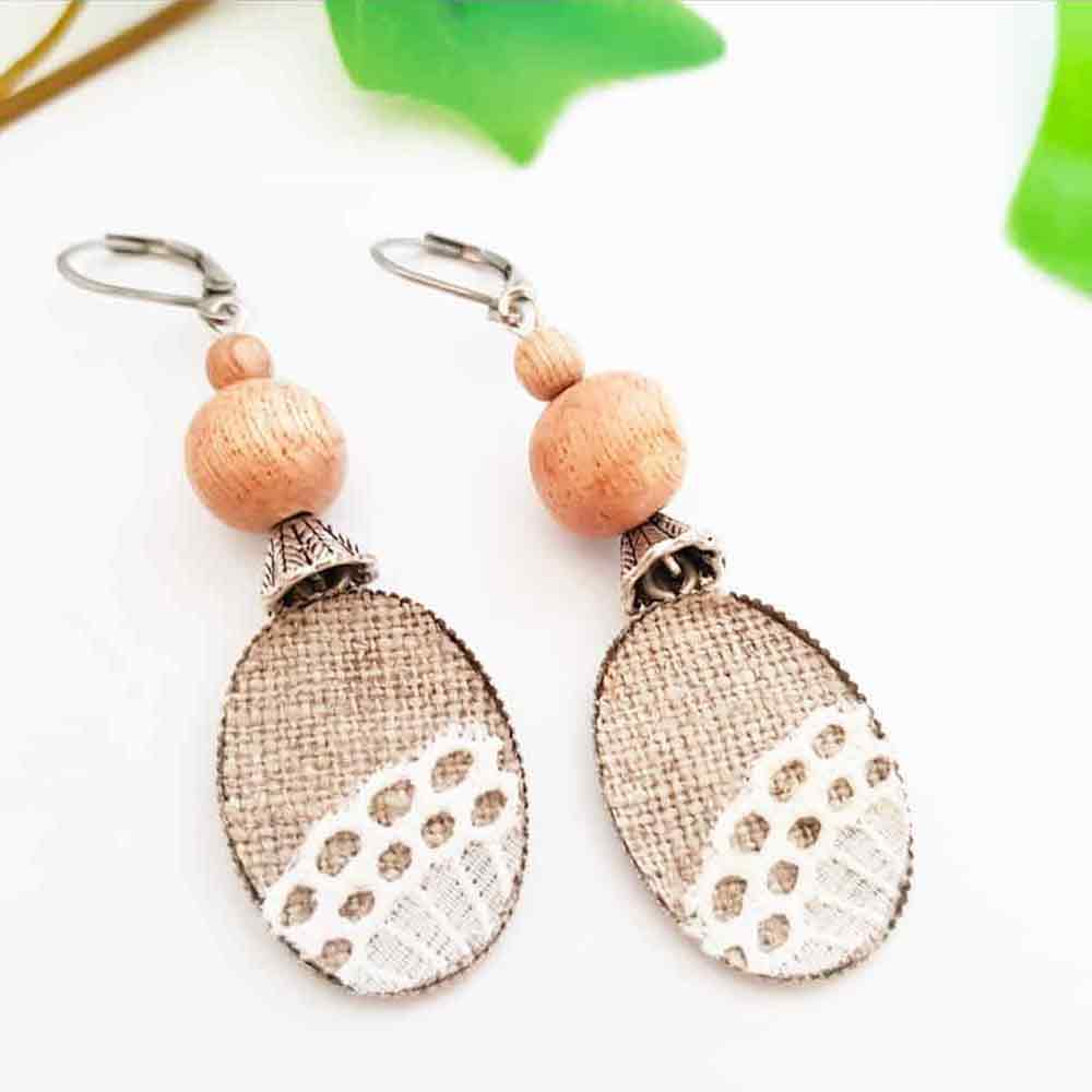 Timeless Elegance: Handcrafted Lace Retro Earrings