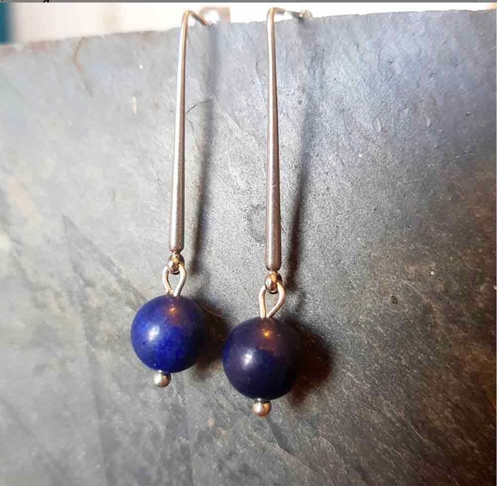 Modern Lapis Lazuli earrings
