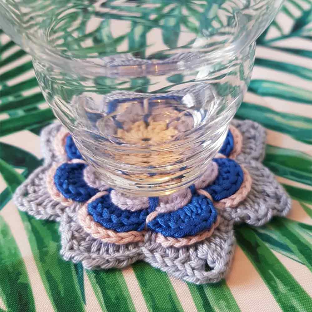 Flower Coaster Handmade Doily Crochet Doilies x2