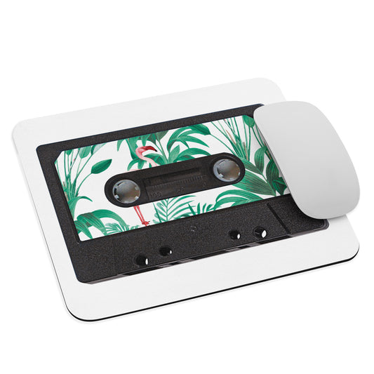 Tropical Flamingo Audio Tape - Mouse pad